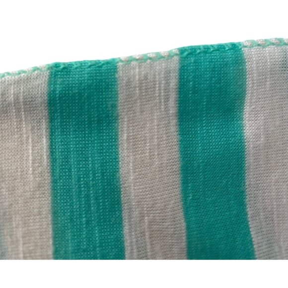 Charming Charlie Teal & Creme Striped Infinity Scarf - Picture 3 of 4